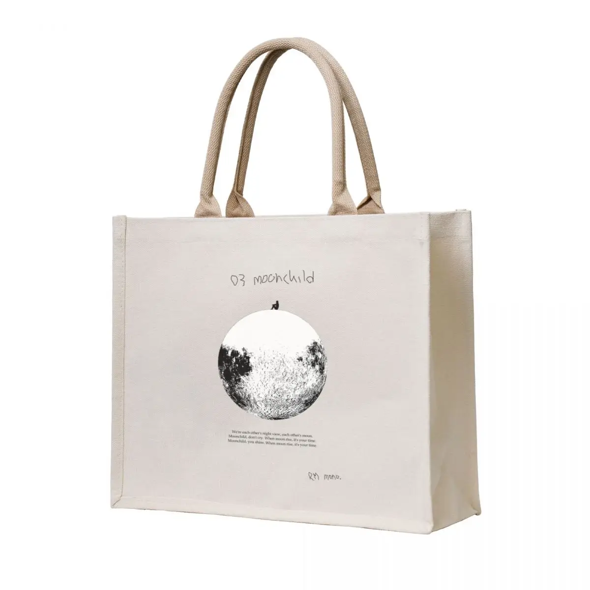 

RM Mono. - Moonchild light Tote Bag Canvas stote bag Custom bag ecological bags Women's shopper