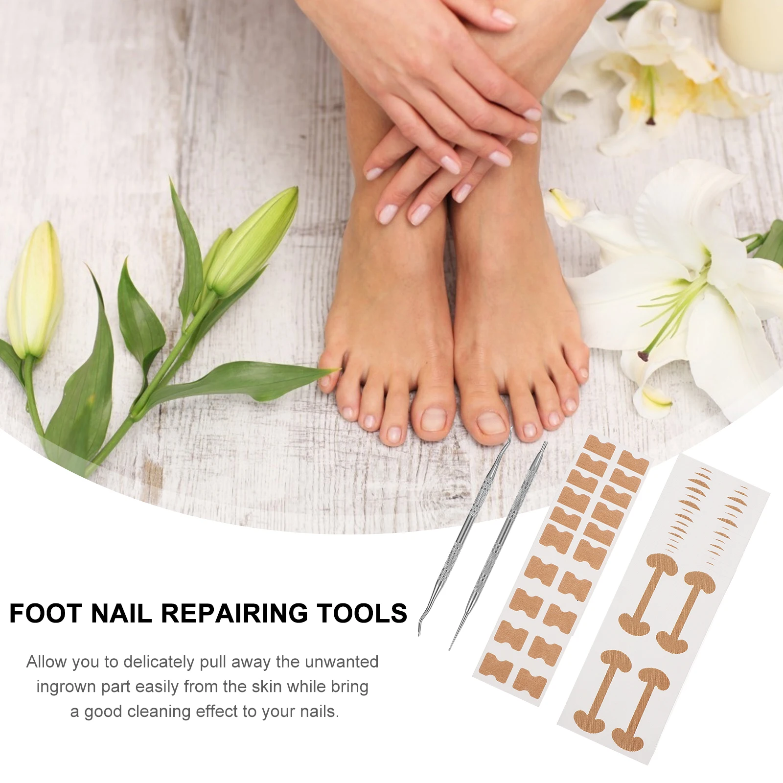 

Ingrown Toenail Stickers Set Curved Decals Healing Tapes Pedicure Foot Nail Repair Tools Premium Material