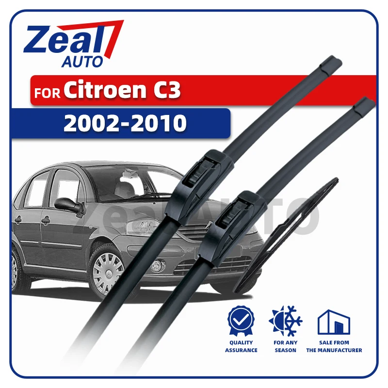LHD Vorne Hinten Wischerblätter Für Citroen C3 MK1 ICH 2002-2010 Windschutzscheibe 24 "18" 14 "Zubehör 2003 2004 2005 2006 2007 2008 2009