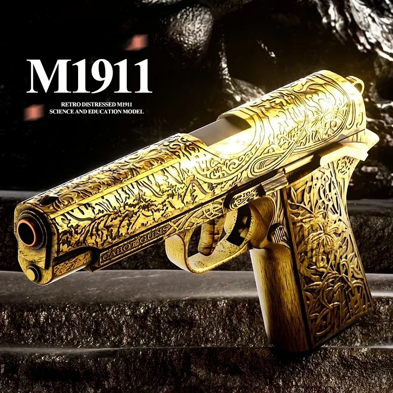 إطلاق مستمر مسدس قذيفة رمي نحت 1911 الادسنس الارتداد فارغة معلقة مسدس لعبة في الهواء الطلق CS سلاح للبنين الكبار