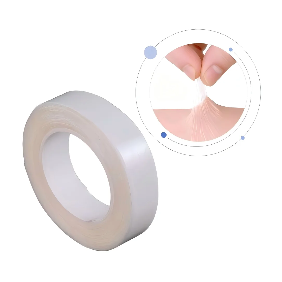 

Двусторонняя профессиональная клейкая лента для наращивания волос, белая, 1 см х 3 м, с усиленной фиксацией