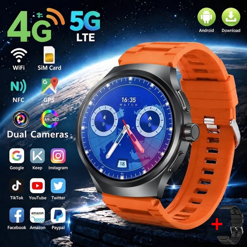 VP50 4G Smart Watch Independent Call Rotatable Camera Android WIFI GPS Bluetooth Call Fitness Monitor Smartwatch For Men Women