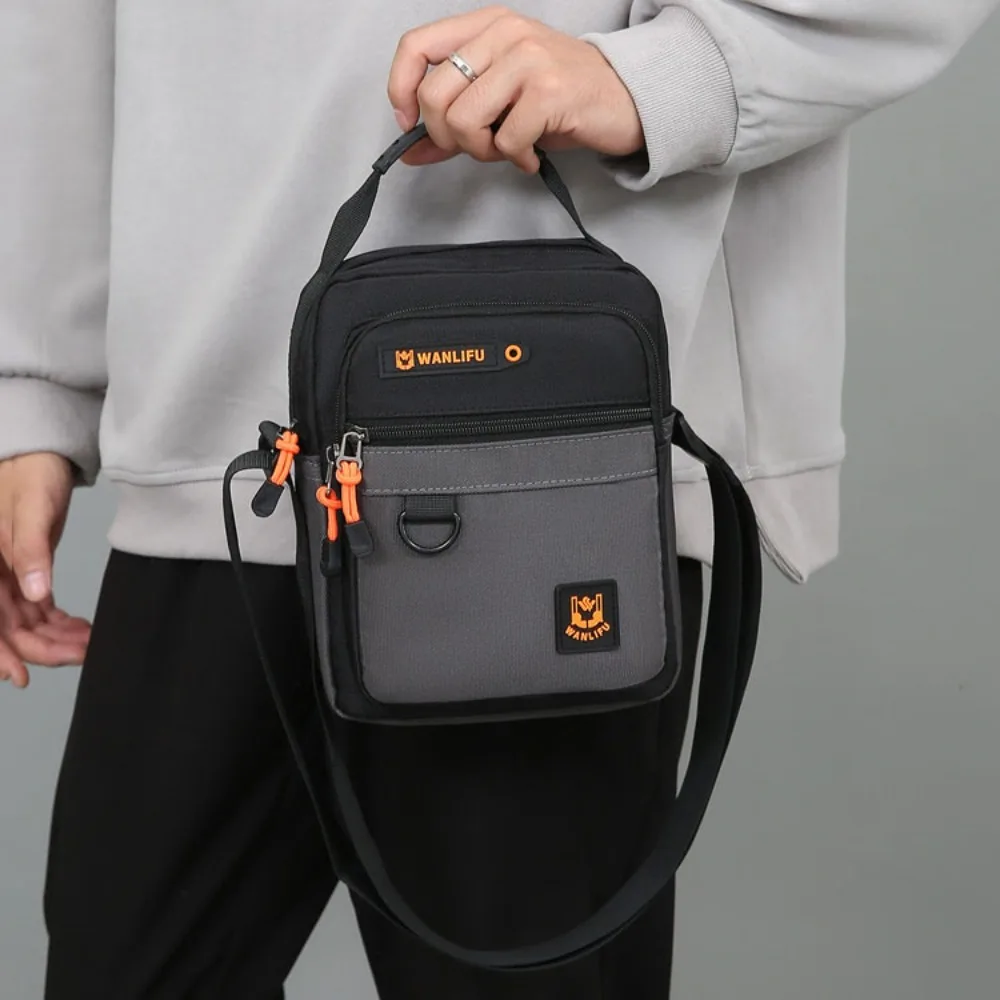 

Fashion Oxford Men's Shoulder Bag Multi-pockets Large Capacity Men's Business Bag Square Waterproof Canvas Crossbody Bag Work