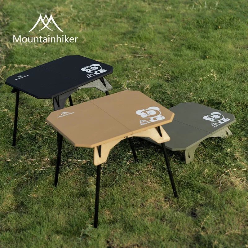 

Outdoor Camping Folding Table Mountainhiker ABS Desktop Aluminum Alloy Leg Picnic Table Lightweight Two Board Folding Table