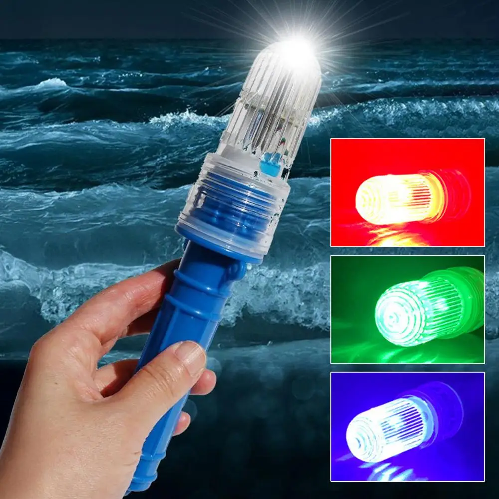 1/2/3Pcs 19cm Boat Flares LED Warning Lights Bright Lighting Mode Mini Size Waterproof Boat Safety Kit Emergency Signal Lamp