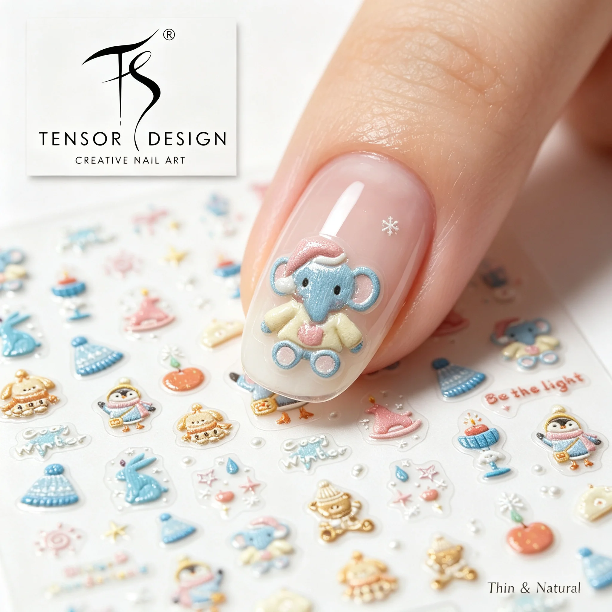 Nail Art Elegan - Autocollants pour ongles TENSOR NAIL, hiver