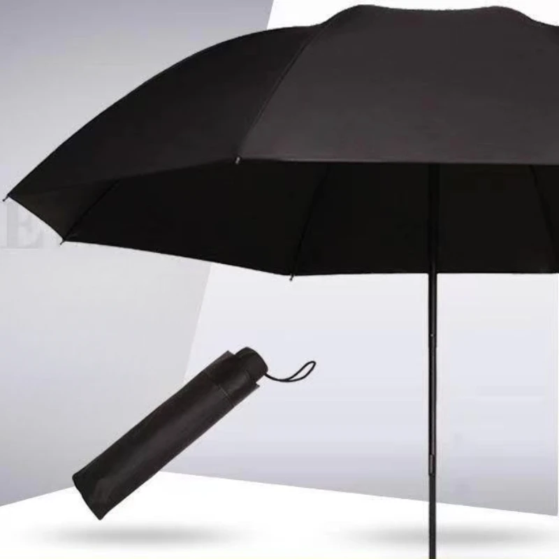 Extra-Large Reinforced Dual-Purpose Umbrella for Men and Women, Rain Gear, Sunny and Rainy, Business, Sunshade, 10-bone