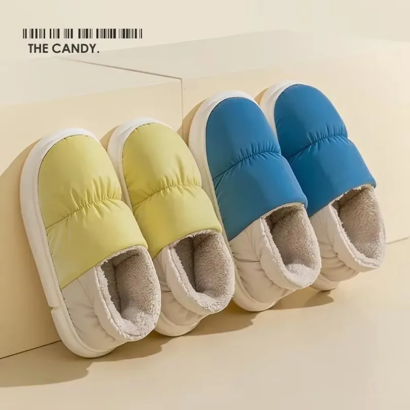 House Fuzzy Slipper Women Winter Warm Fur Plush Non Slip Grip Indoor Lazy Soft Female Thermal furry Home Shoe Flat Male Men