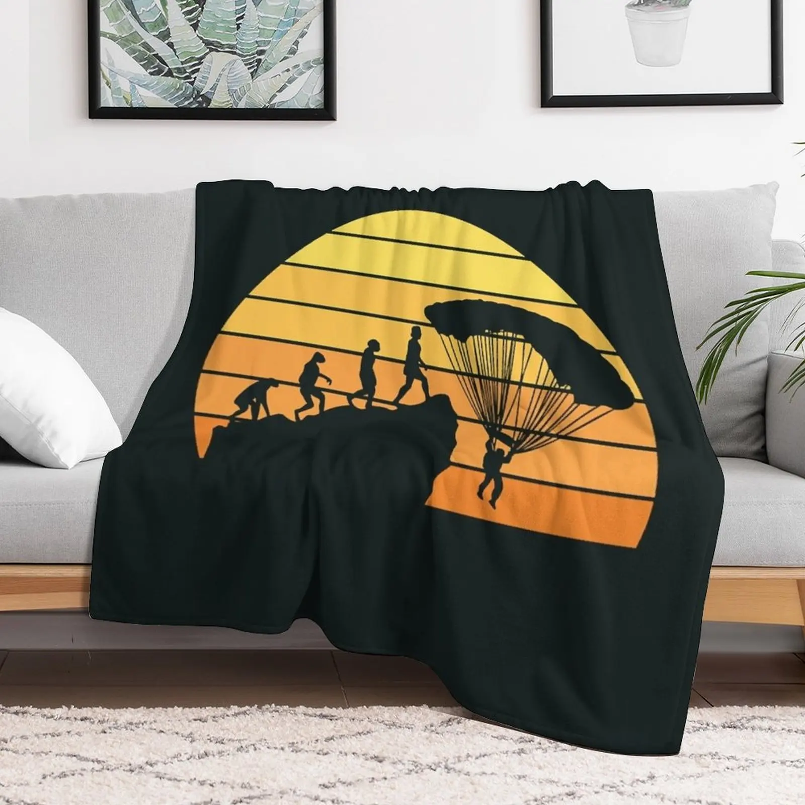 Parachuting Evolution Sky Diving Sky Dive Free-Falling Throw Blanket Comforter sofa bed Blankets