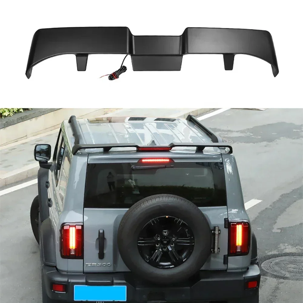 Rear Roof Spoiler Wing With Brake Light Window Right Left Hinge Covers Fit For TANK300 TANK 300 2021+