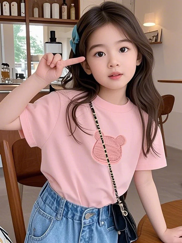 t-shirt-a-maniche-corte-da-ragazza-in-puro-cotone-estiva-casual-alla-moda-per-bambine-di-eta-media-e-grande
