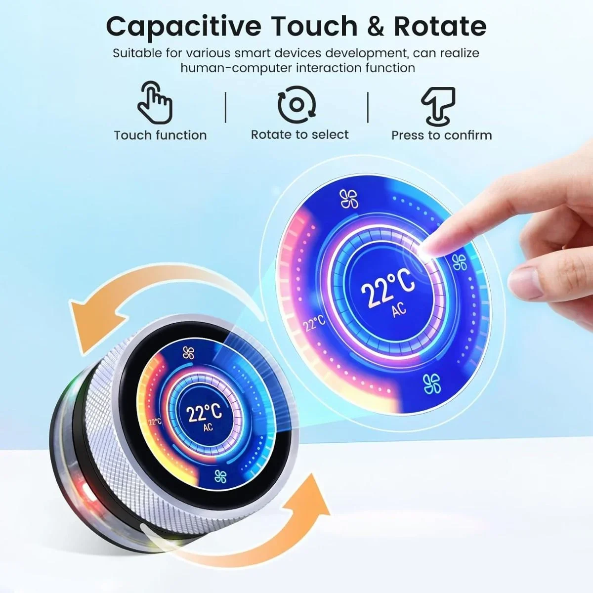 Image of Superangebot CrowPanel 1,28 Zoll HMI ESP32 Drehbares Display Elecrow 240*240 IPS LVGL Runder Touchscreen mit Drehknopf für IoT-Projekte
