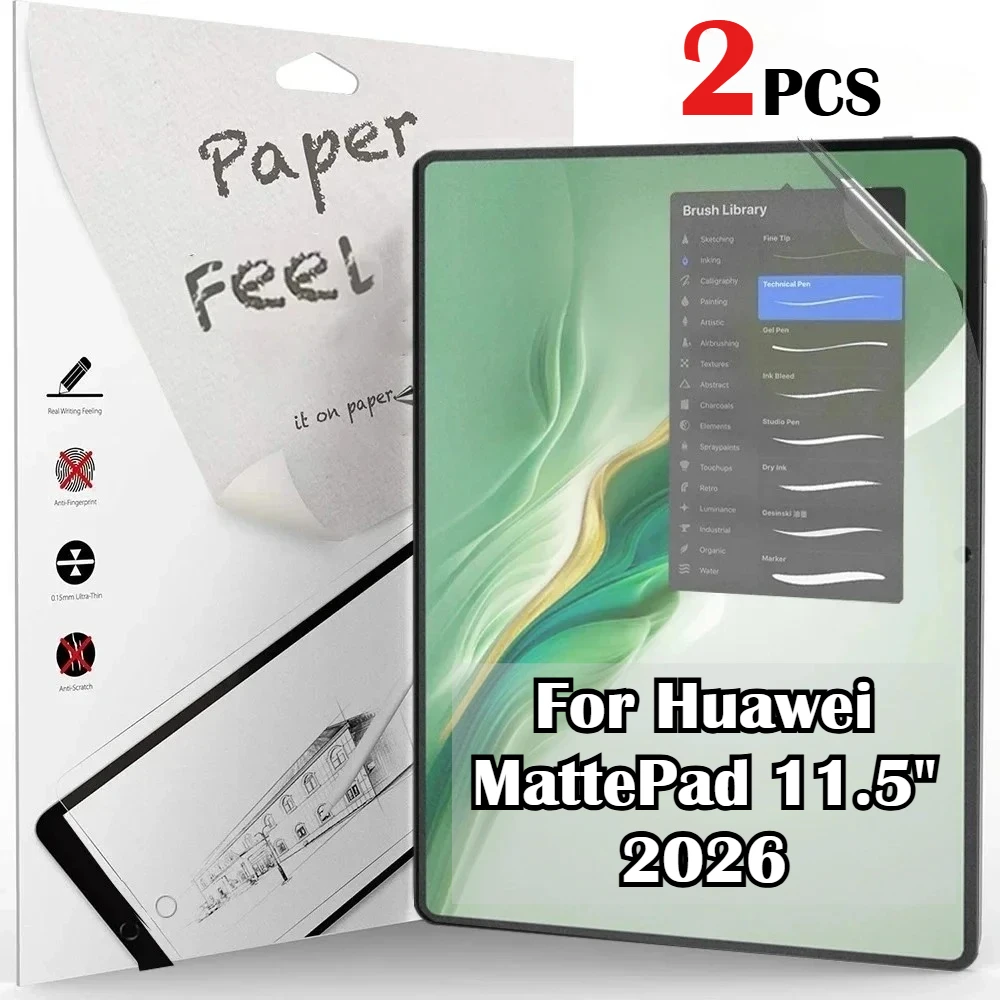 2Pcs 2026 Matte Like Paper Feel Film Protector for HUAWEI MatePad 11.5 S Pro 12.2 Air 12 X Honor Magicpad 3 13.3