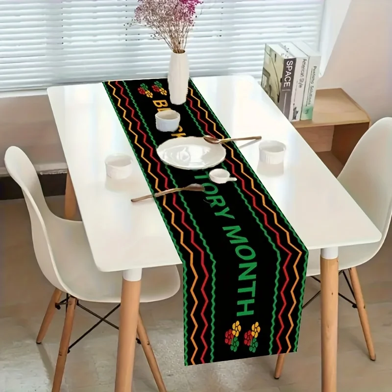 VIKAMA Black History Month Tablecloth - Traditional African Tribal Linen Tablecloth - Reusable Country Kitchen Tablecloth