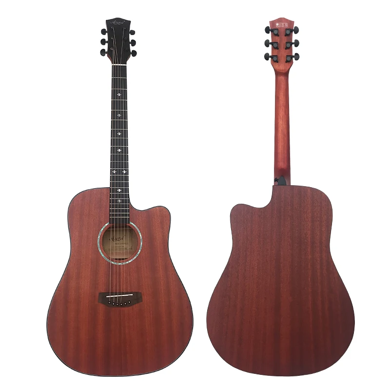 

Hot Selling New Custom Made 41 Inch Cutaway Mahogany Body Acoustic Guitar Musical Instrument From China Aiersi Factory