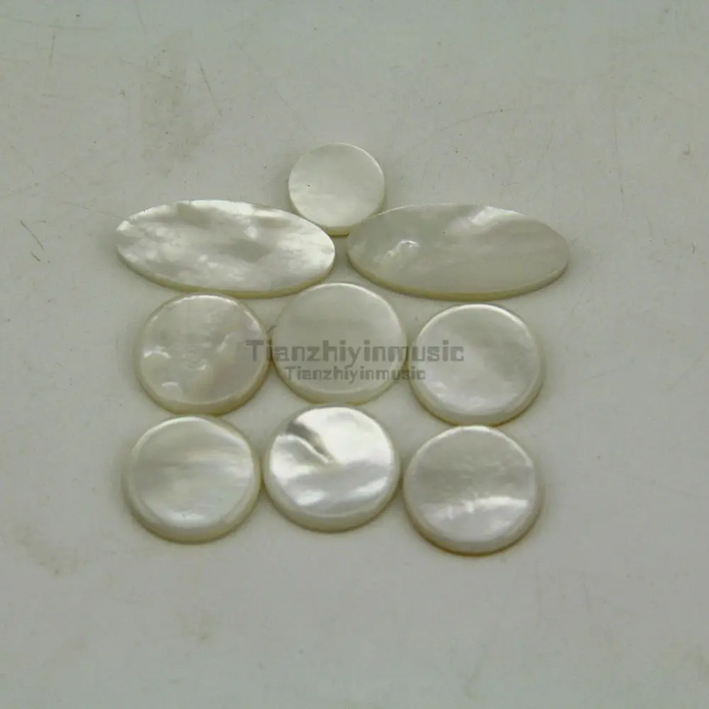 

5 Set 45 Pcs Real Mother of Pearl Buttons Inlays for Saxophone Musical Instrument Accessories