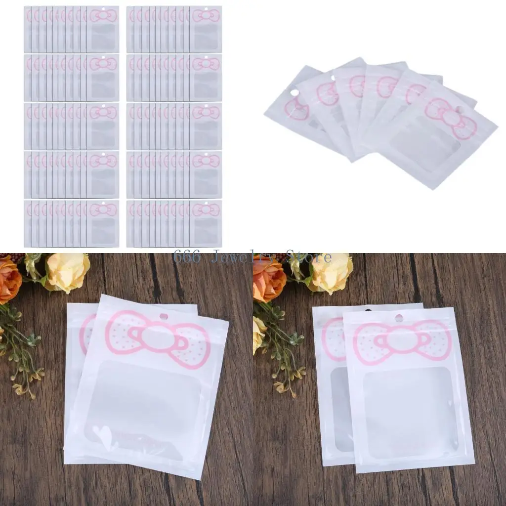 

F2TD 100pcs Bowknot Searer Sacks Пластиковый герметичный пакет для хранения продуктов питания