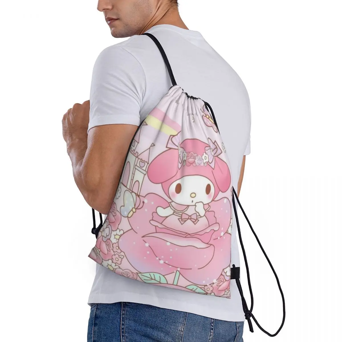 Tas met trekkoord Opslag Draagbare handtassen My Melody Boodschappen Schoudertassen opvouwbare reistas