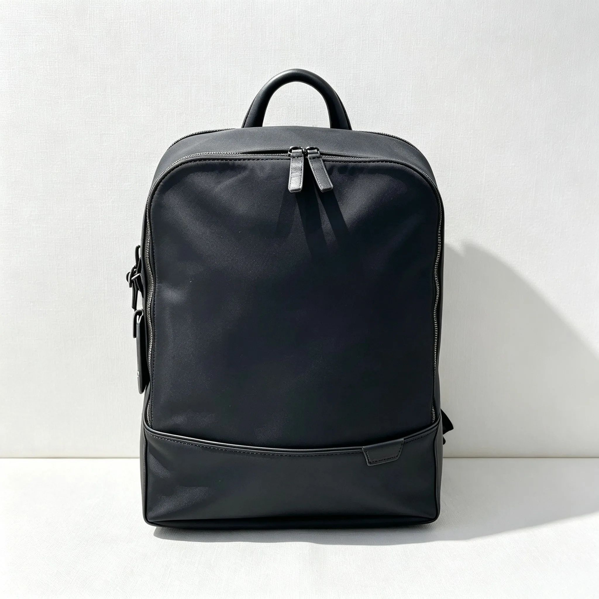Men Splicing‑color Minimalist Business Backpack, USB Charging Laptop Rucksack For Office Daily Commute