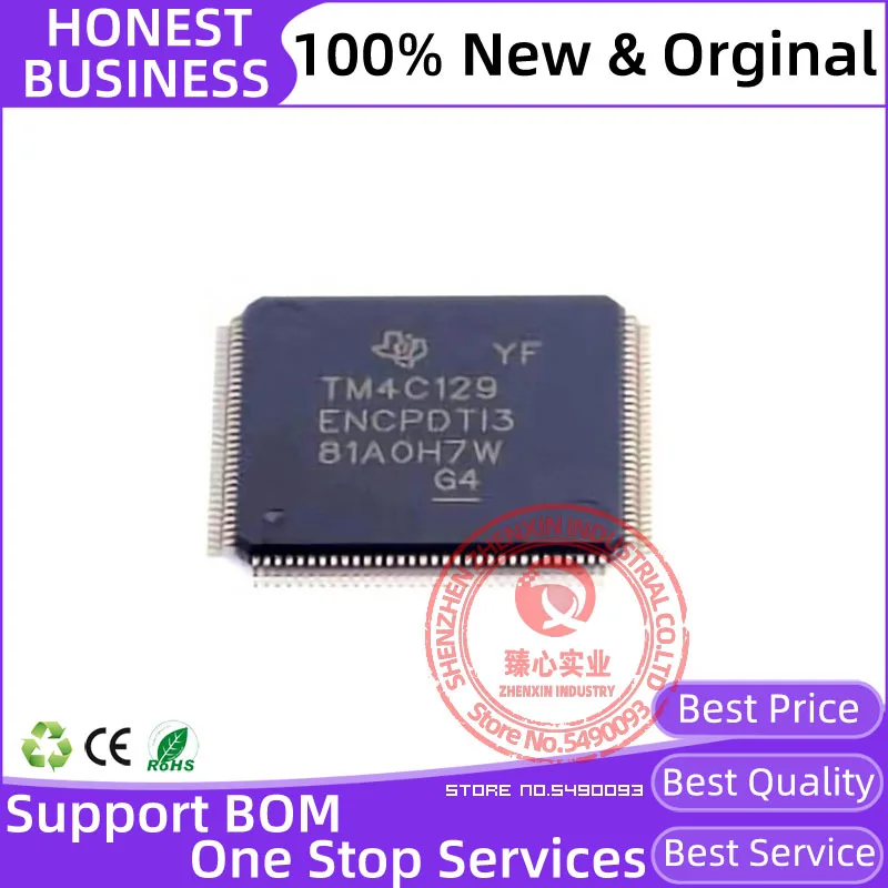 TM4C129ENCPDTI3 TQFP128 Original TM4C129ENCPDTI3R ARM Microcontrollers - MCU Tiva C Series MCU