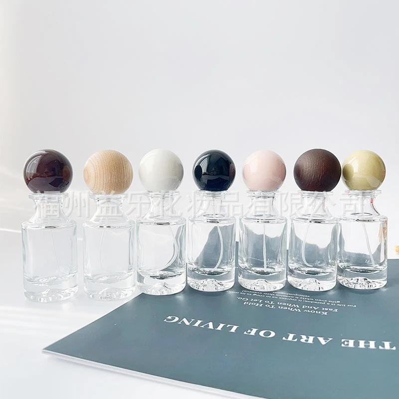 

30ml Screw-Top Glass Perfume Spray Bottle, Refillable Travel-Size Empty Bottle with Press Pump & Multi-Color Caps