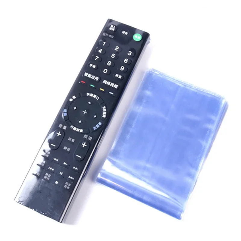 10Pcs Transparent Heat Shrink Film TV Box Remote Control Protective Cover Case