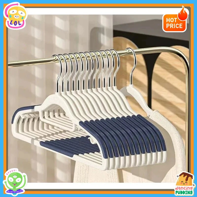 Perchas húmedas secas sin rastro, perchero familiar antideslizante de doble tarjeta, hermoso y elegante organizador de almacenamiento de guardarropa, 10 Uds.