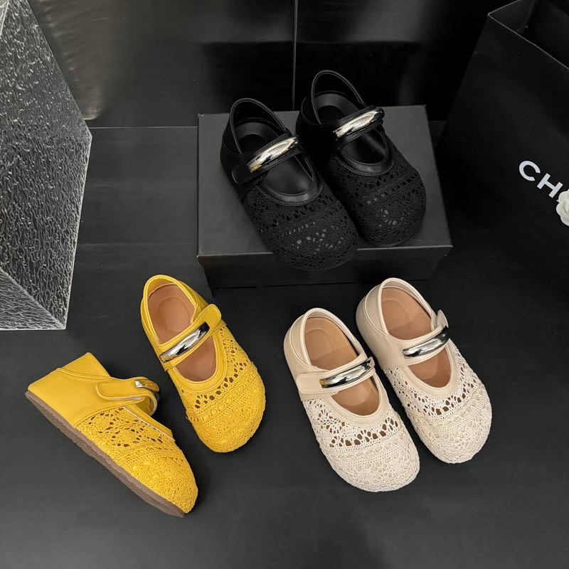 

Hollow Platform Women's Sports Shoes Summer Fashion Hollow Breathable Sandals for Women 2025 New Casual Metal Flat Women's Shoes