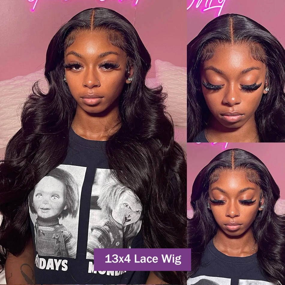 30 Zoll Body Wave Lace Front Echthaar Perücke brasilia nischen Remy 13x4 13x6 transparente HD Lace Frontal Perücken für Frauen