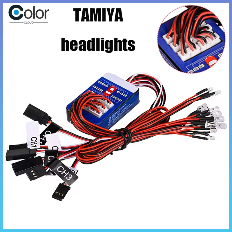 

Simulation Flash Light 12 Led Lighting Kit Steering Brake For 1/10 Scale Models Rc Car Yokomo Tamiya Hsp Hpi Axial Rc4wd Trx