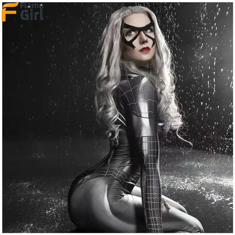 Disfraz de Halloween, disfraz de Cosplay para mujer, traje Zentai Sexy, mono de Spidergirl, mono de superhéroe, fiesta de Carnaval, disfraz de Halloween