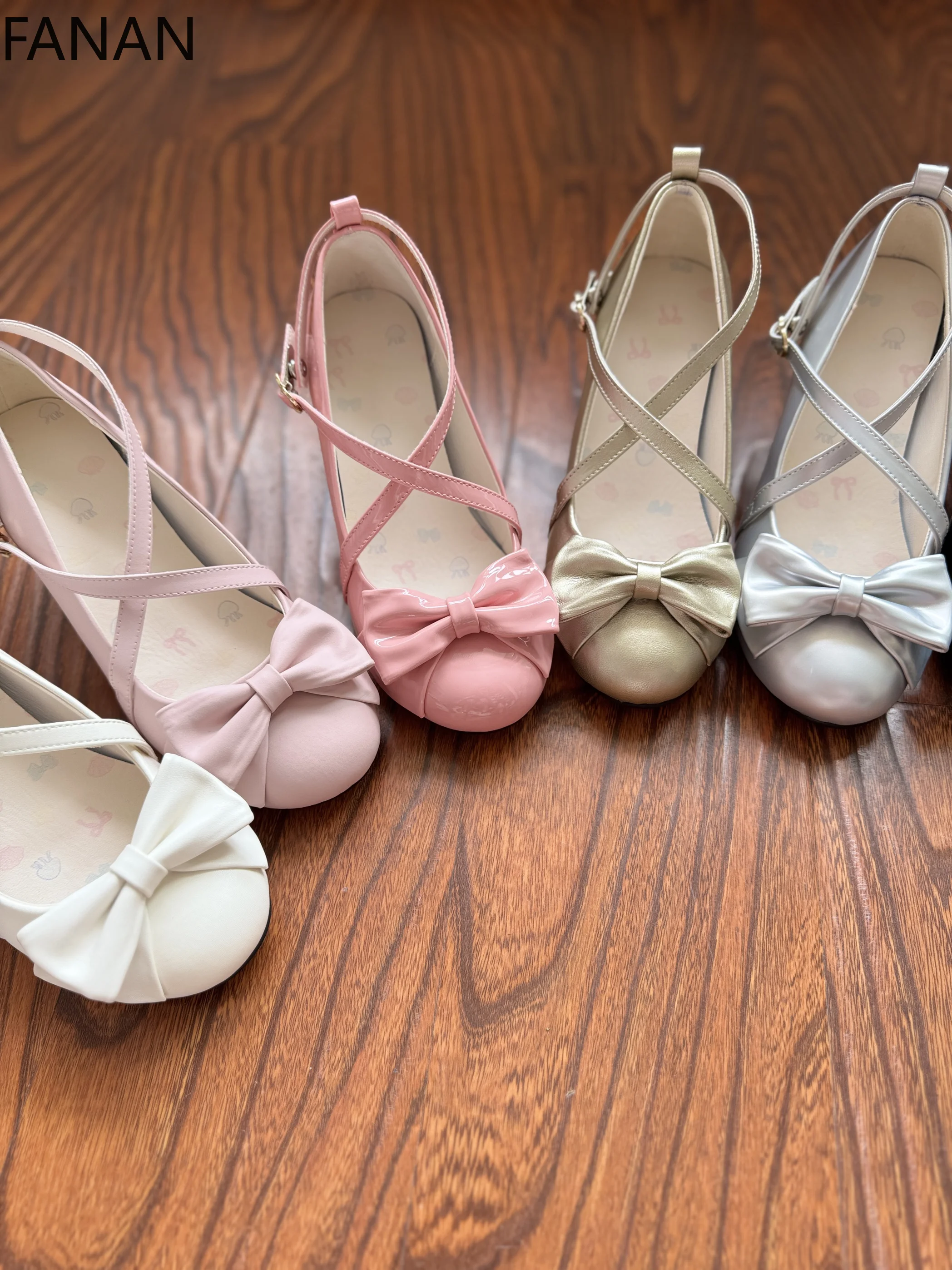 Sweet Lolita Shoes Women Platform Irregular shape Summer Heels Round Head Cute Flats Princess Leather Mary Jane Single Shoes