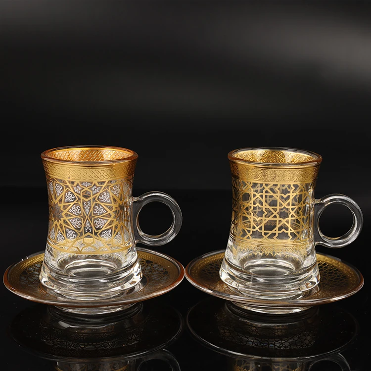 reusable arabic coffee cup glass teacup Turkish tea cup sets