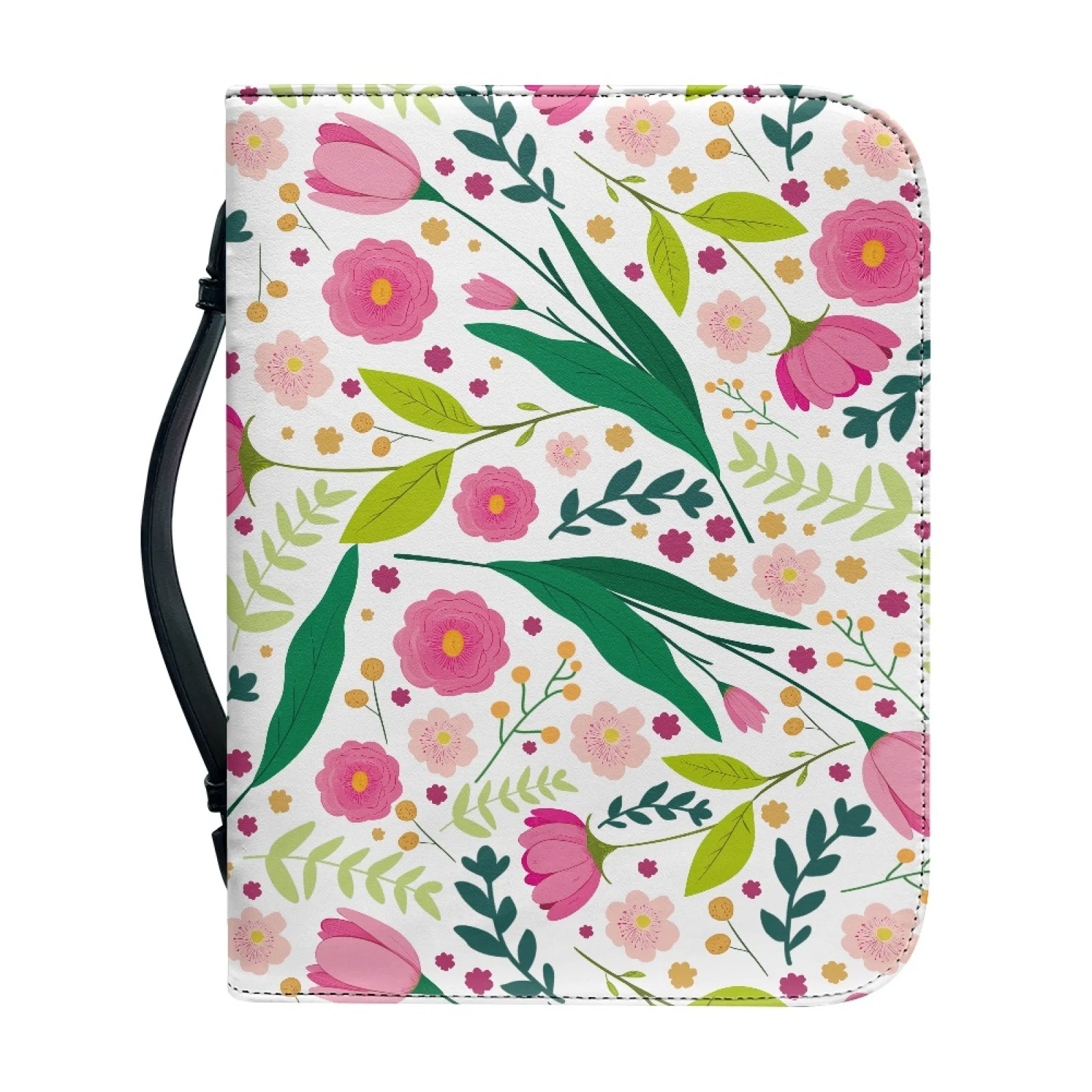 PENSTROLL Floral Pink Green Bible Cover PU Leather Practical Bible Protective Cover for Church 2026 Trending