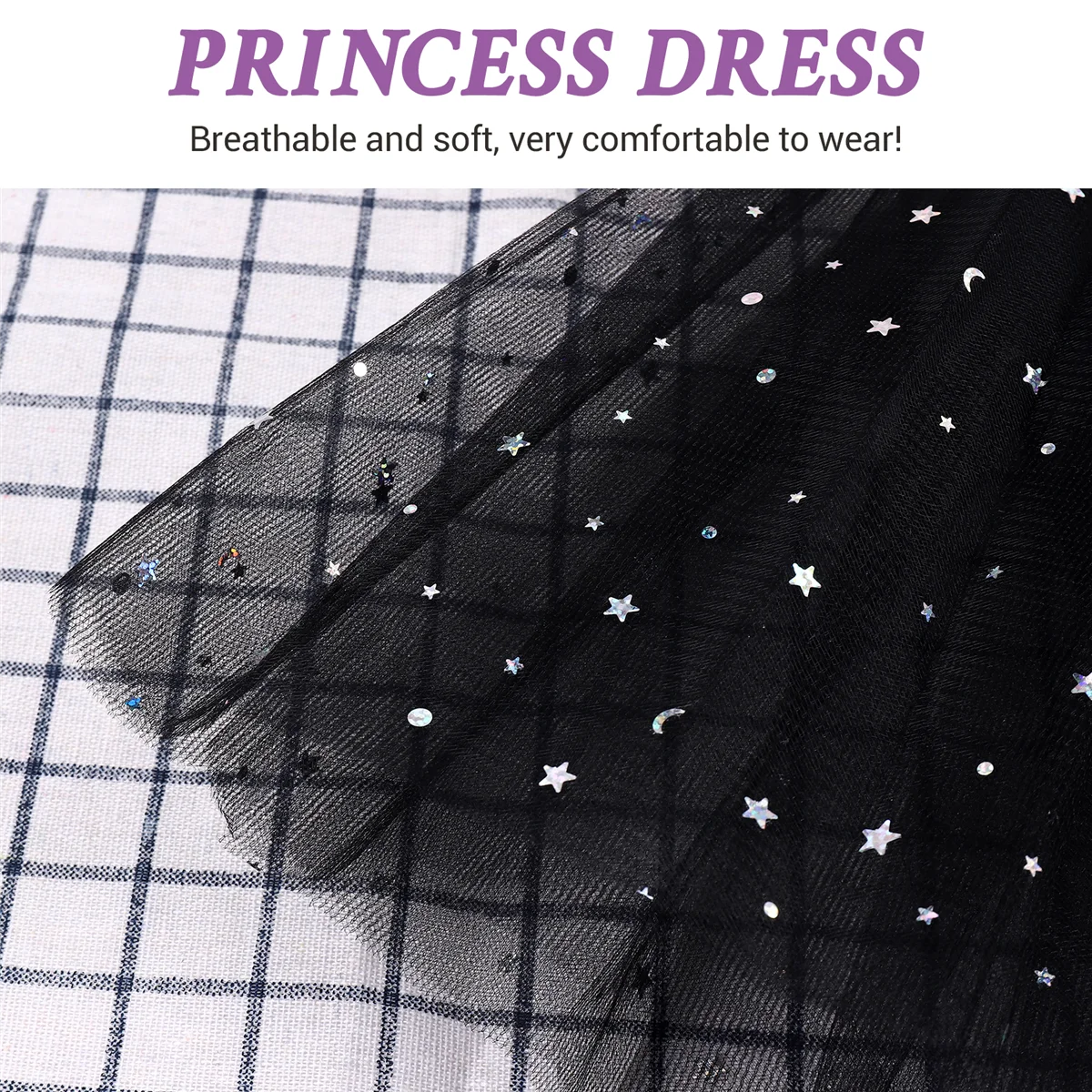 AOAO-ملابس الفتيات الصغيرات الذكية نجوم الترتر ثوب نسائي رقص الباليه توتو تنورة سوداء #6