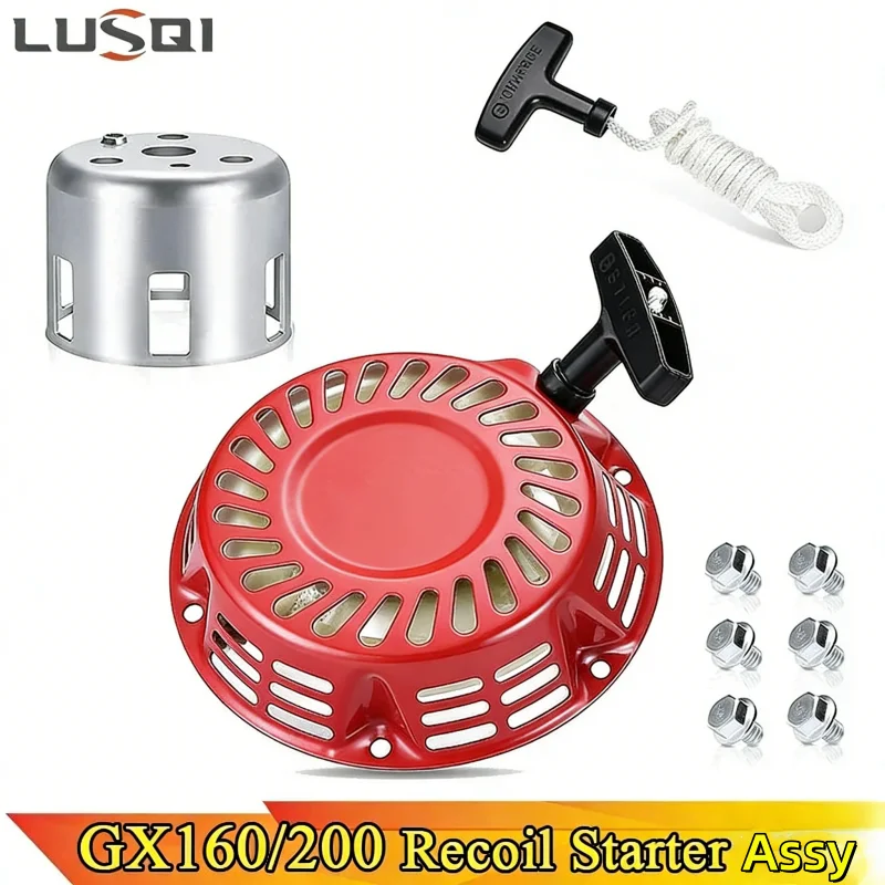 

Комплектный стартерный механизм LUSQI для двигателей Honda GX120 GX200 168F 170F 163CC 196CC, для газонокосилок, с рукояткой