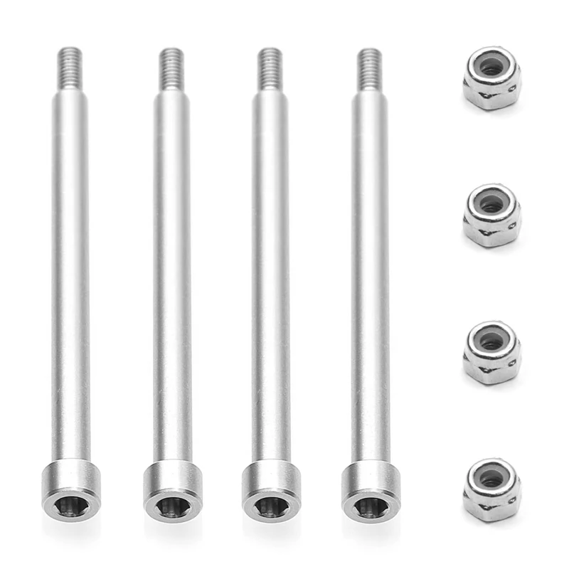 4Pcs 4X56mm Threaded Hinge Pins 70510 Spare Parts With M3 Nut For 1/5 Traxxas X-Maxx XMAXX RC Car Upgrades