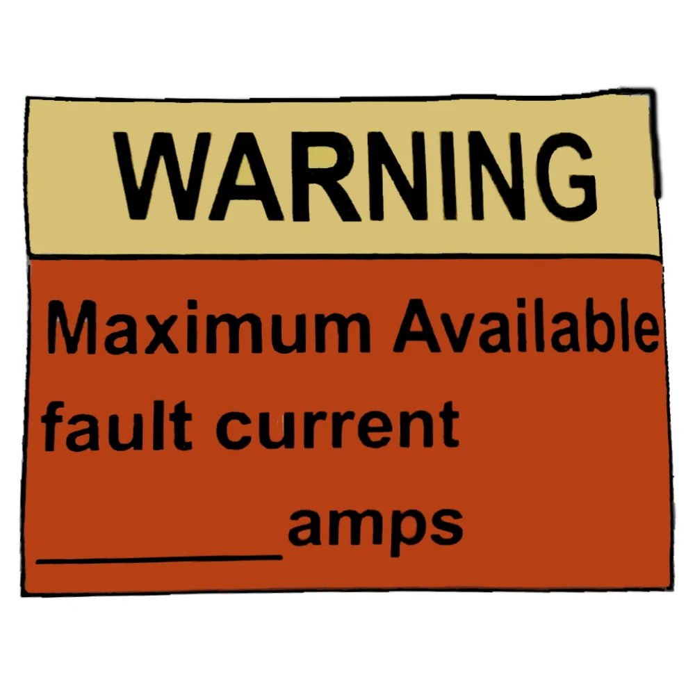 

5Pcs Warning Maximum Available Fault Current____Amps OSHA Safety Label Decal 4.75*3Inches for Electrical