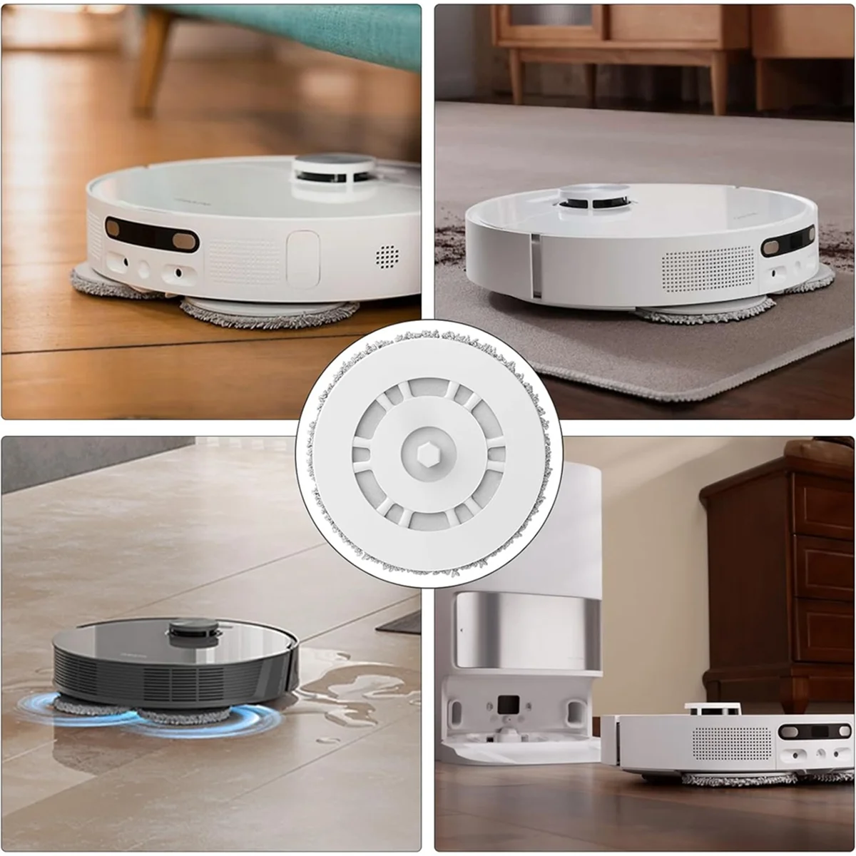 Wischtücher mit Wischplatten für Dreame L10 Ultra / L10S Pro / L10S Ultra / L10S Pro Ultra / L10 Prime Staubsauger Mop