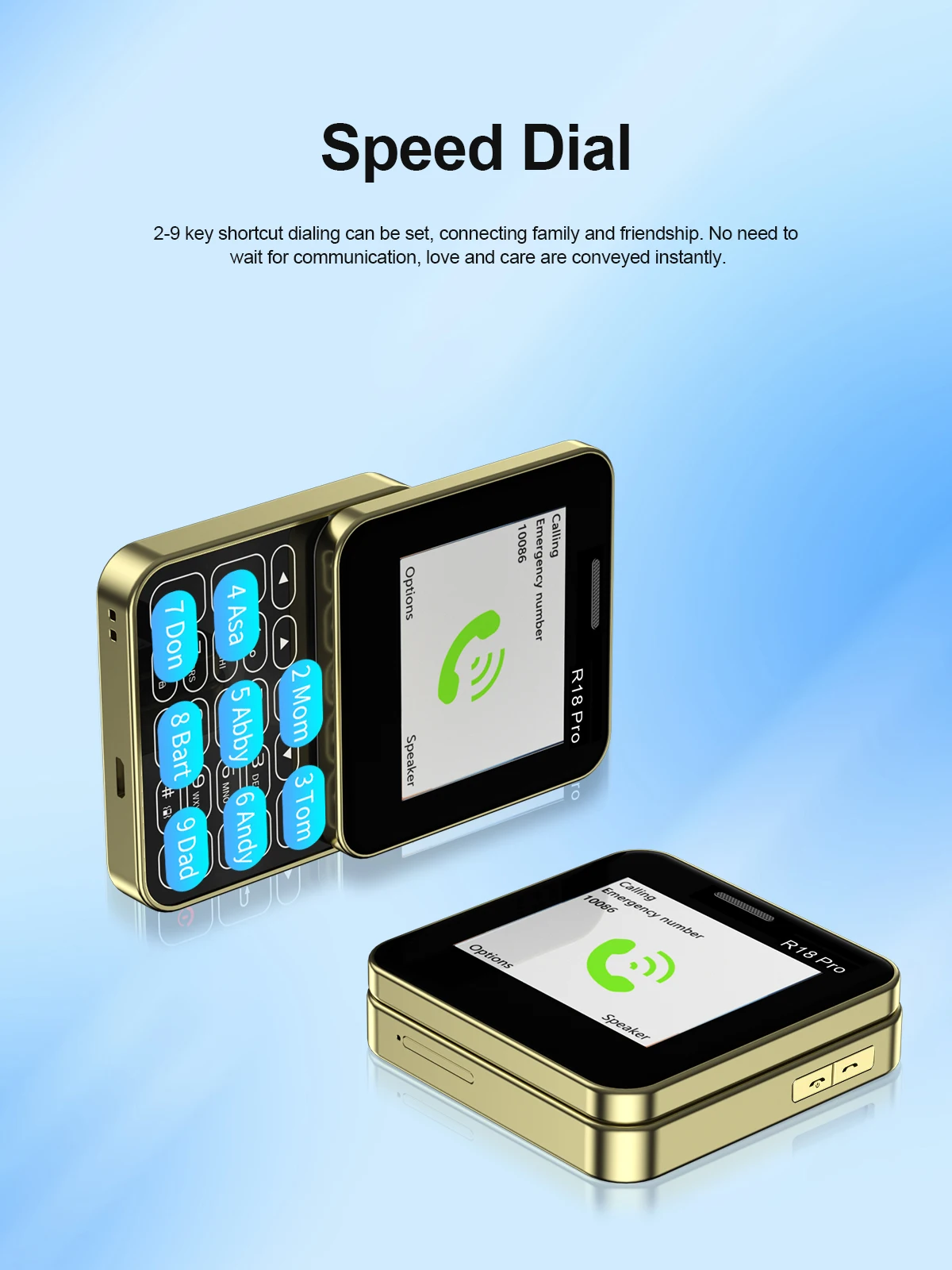 SERVO Mini Mobile Phones Rotating Screen 2G GSM Dual SIM Standby 2.4" Display Speed Dial Blacklist Magic Voice Small Phone