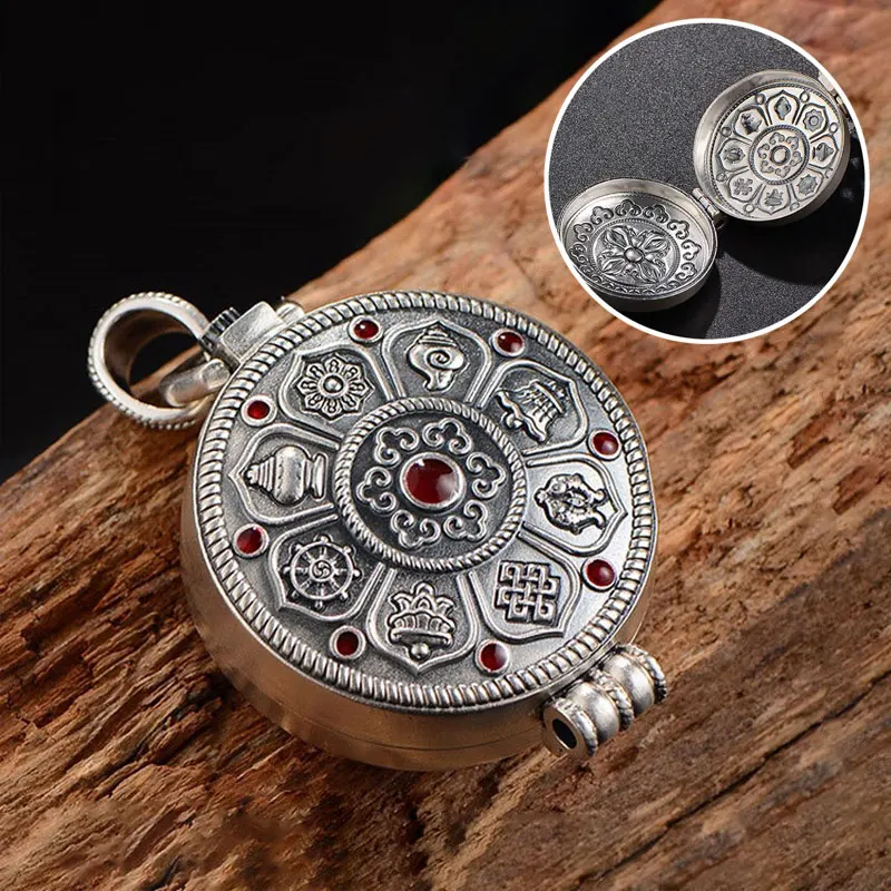 Vintage Photo box pendant Necklace Silver Alloy Locket Charms Openable souvenirs  Jewelry