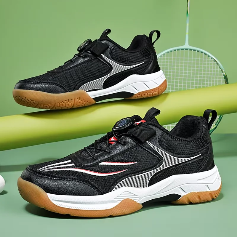Children’s Breathable Table Tennis Shoes Lightweight Non-Slip Outdoor Badminton Sneakers Sports Training Footwear for Boys