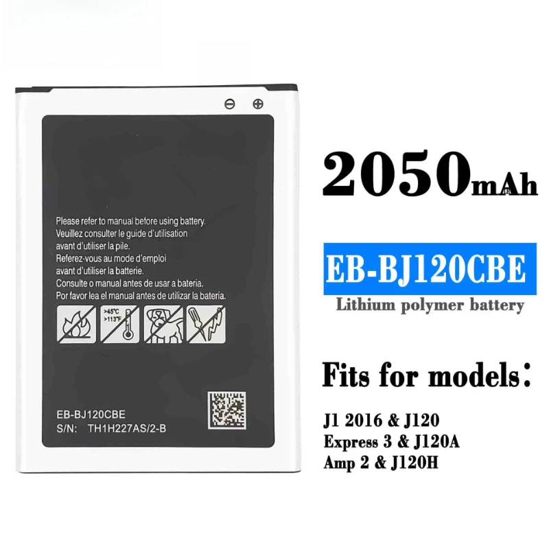 Brand New EB-BJ120CBE 2050mAh Mobile Phone Battery For Samsung Galaxy Express 3 J1(2016) J120 J120F J120A J120H J120T