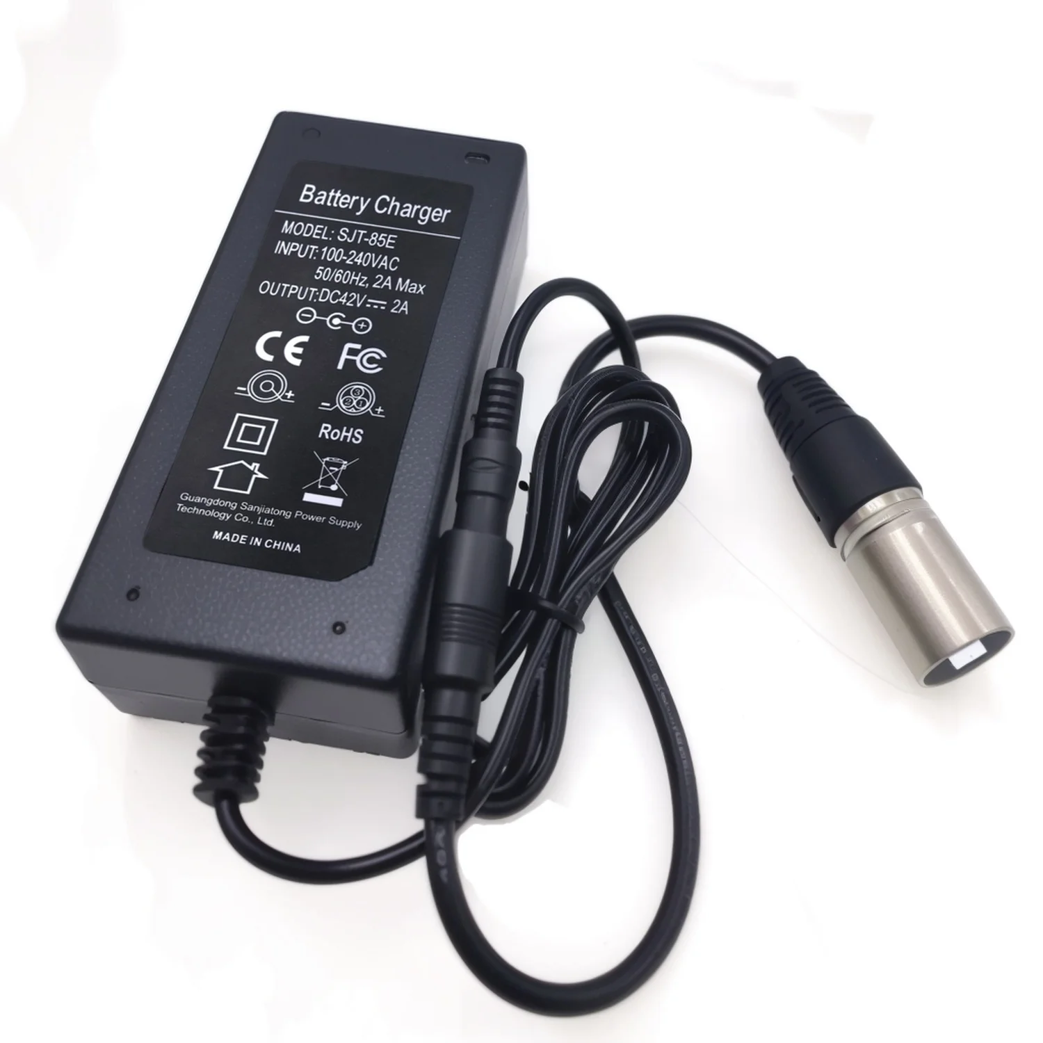 42 فولت 2A شاحن موصل XLRM 4PIN (1+,4-) لبطارية ليثيوم أيون 36 فولت 10S 18650 بطارية #6