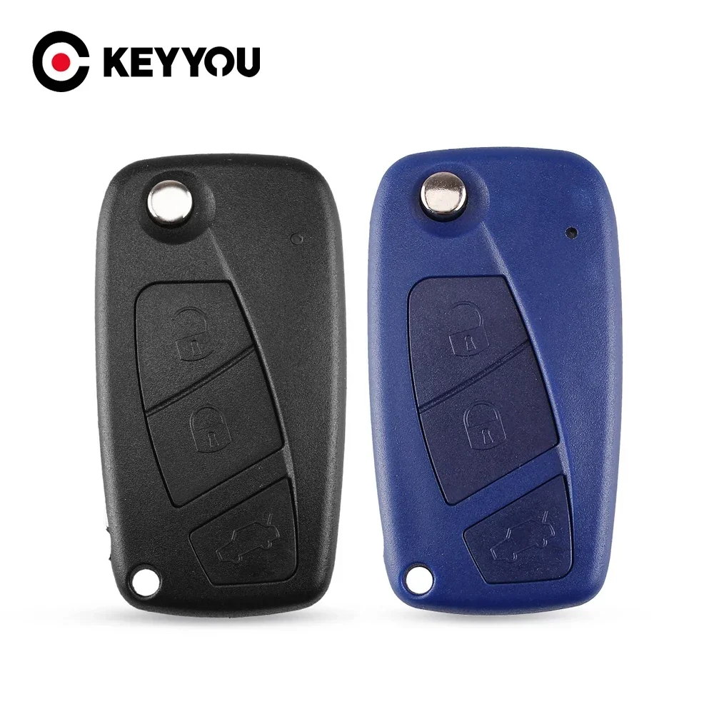 KEYYOU 3 pulsanti per FIAT Punto Ducato Stilo Panda Flip pieghevole chiave per auto a distanza Shell Case Cover SIP22 Blade