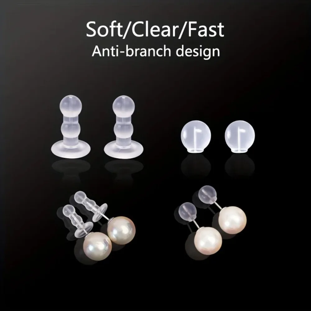 10PCS Silicone Ear Pads Full Coverage Anti-Piercing Earring Backs Safety Ear Stoppers DIY Jewelry Making Accessories