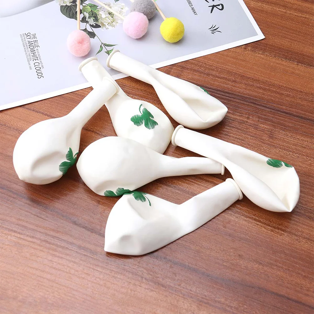 

20Pcs Latex Clover Balloons 12 Inches Party Balloons Decoration St Patricks Day Festival Supplies Bright Party Decoration