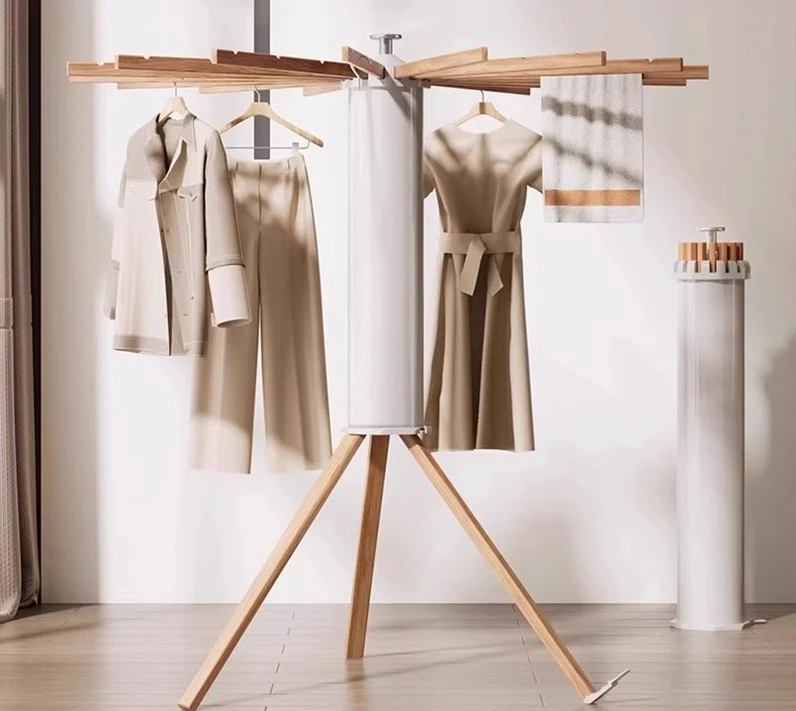 

Indoor octopus drying rack floor-to-ceiling foldable household