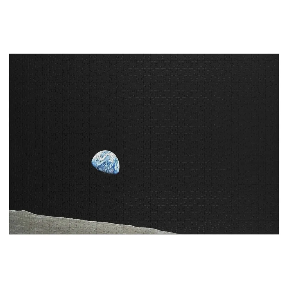 

Apollo 8 Earthrise from the Moon - Photograph Canvas Print Jigsaw Puzzle Wooden Adults Custom Puzzle