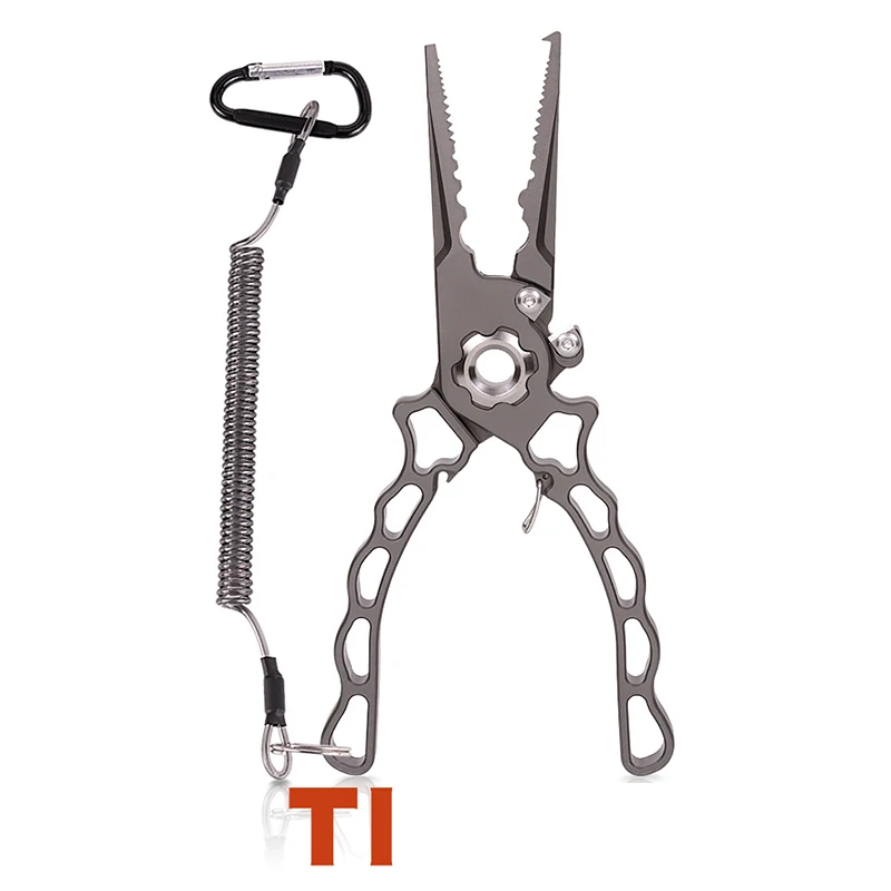 

New Integrated Titanium Alloy Road Subtler Multi-functional Hook Titanium Fishing Pliers High Strength Anti-rust